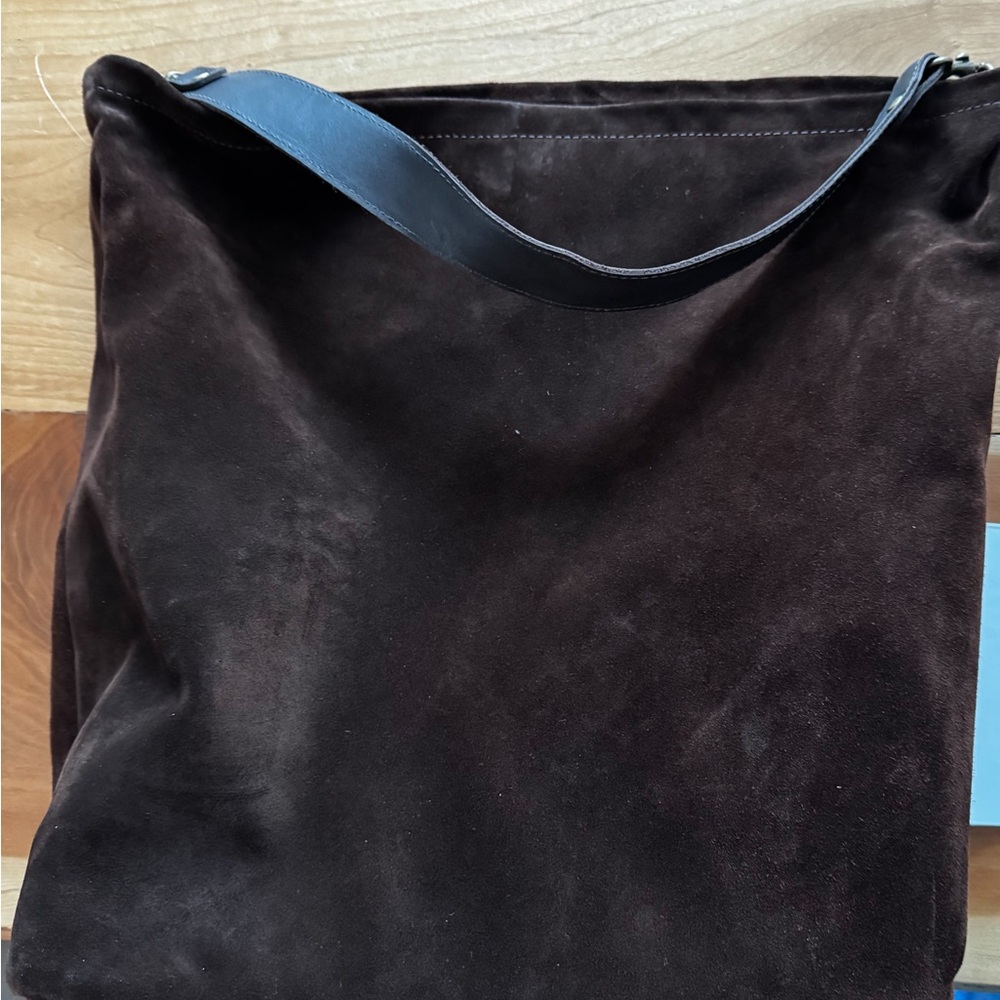 Parker Thatch Jane bag in espresso suede VGC